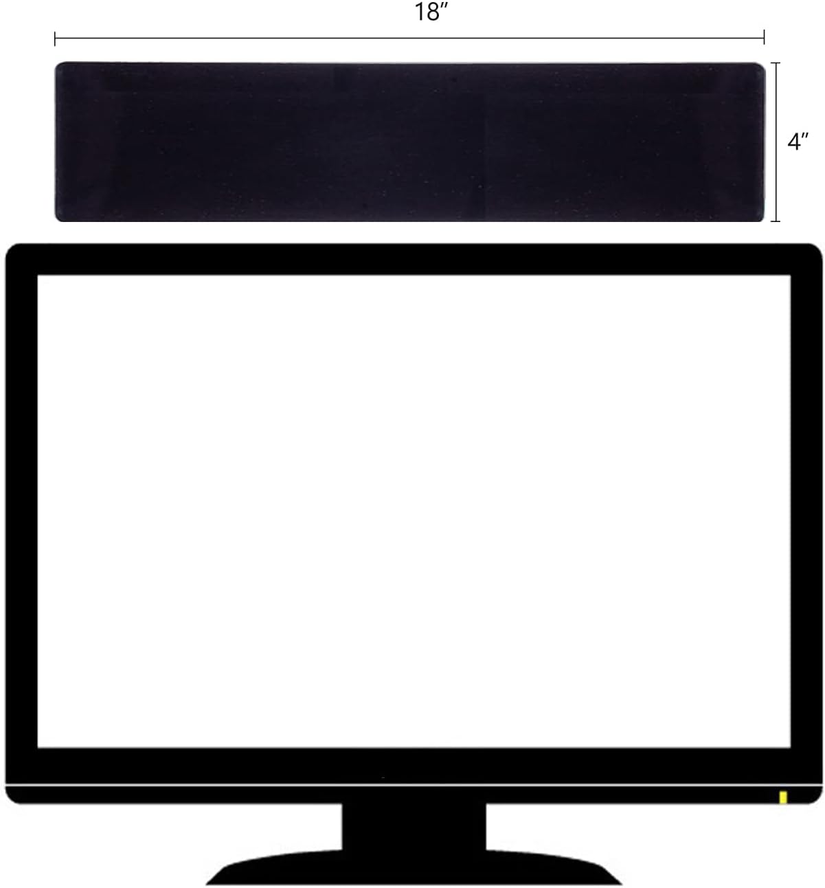 Yocoolfun Tablero de notas para monitor negro, soporte para notas adhesivas de 18 pulgadas, tableros adhesivos, tablero de mensajes para monitores