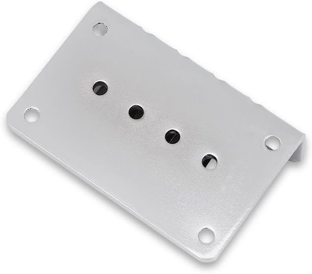 Bnineteenteam Puente de guitarra eléctrica de metal fijo Hardtail Saddle Bridge para 4 cuerdas Cigarbox Guitarra eléctrica Bajo Ukelele con juego de