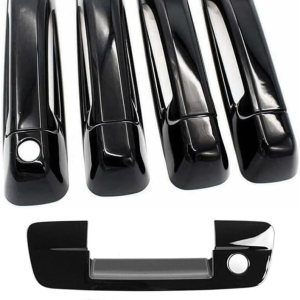 Se adapta al mango 4Dr negro brillante + portón trasero con cubiertas KH de plástico ABS Se adapta al mango 4Dr negro brillante + portón trasero con cubiertas KH de plástico ABS