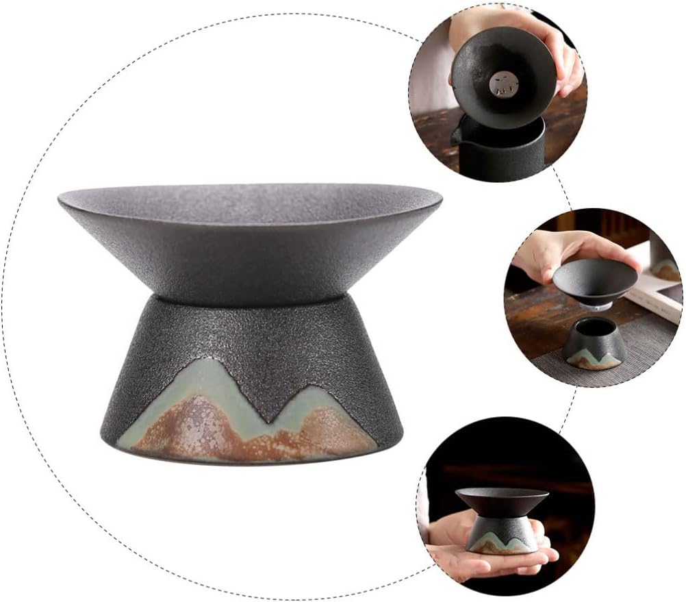 ULTNICE Infusor de taza de té de malla, infusor de filtro de té, colador de té cerámica suelta, malla de té, infusor de té chino, utensilios de té