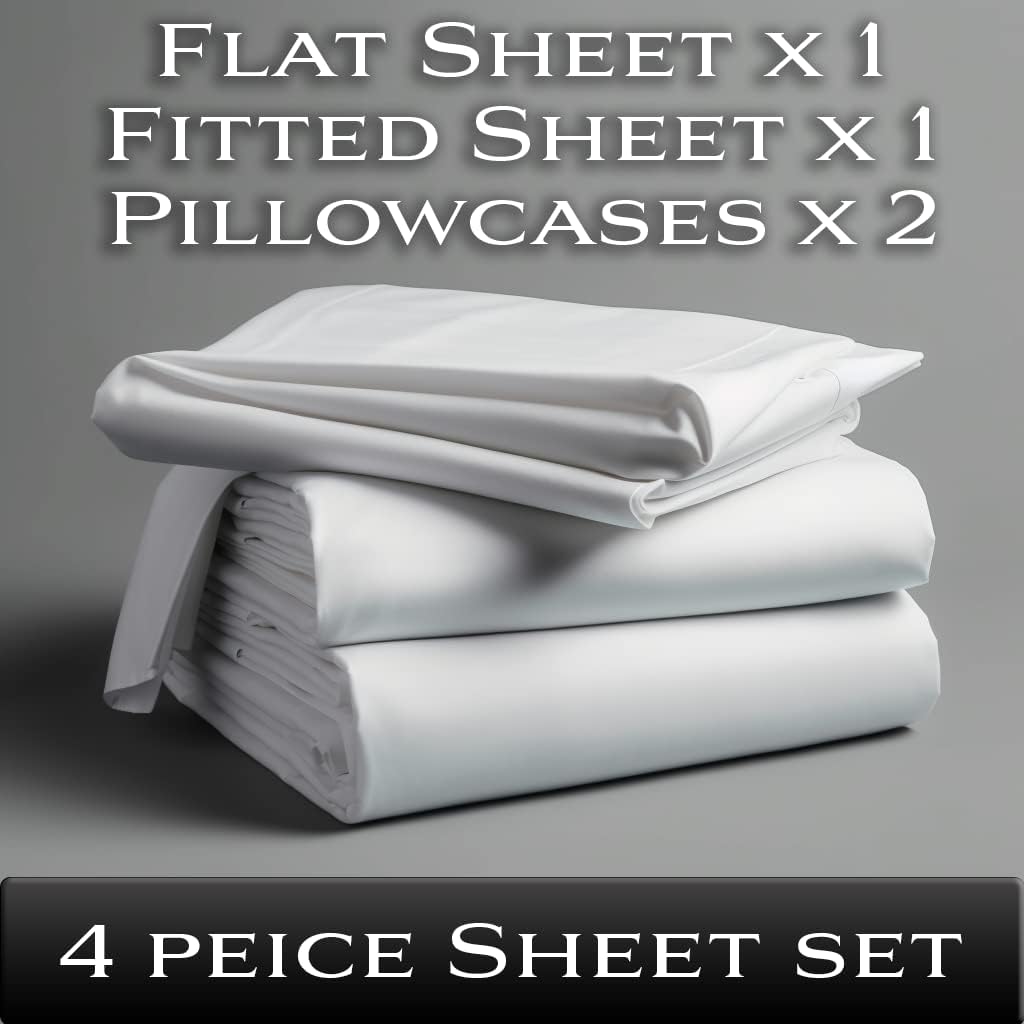 Lunar – Pure 100 Percent Rayon Derived from Bamboo Bed Sheet Set wCorner Straps, for Hot Sleepers, Soft, Lightweight, Extra Deep Pockets 18 (One