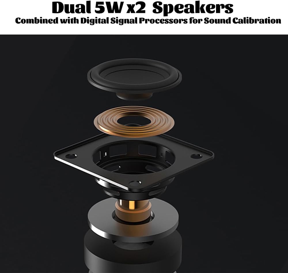 Altavoz Bluetooth impermeable IPX5, 10 W inalámbrico portátil estéreo para fiestas con luces LED, máquina de karaoke para adultos y niños con