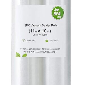 Bolsas selladoras al vacío para servidores de ensalada, 2 rollos Bolsas selladoras al vacío para servidores de ensalada, 2 rollos