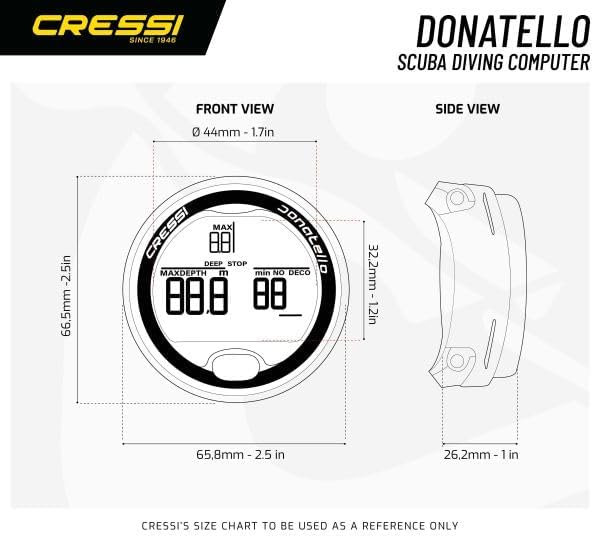 Cressi Ordenador de buceo para principiantes – 4 modos de buceo aire  Nitrox  Calibre  Gratis – Batería de larga duración – Pantalla retroiluminada