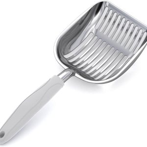 WePet Cuchara de arena para gatos, tamiz de aleación de aluminio, pala de metal para gatitos, pala profunda, mango largo, tamizado de excrementos, WePet Cuchara de arena para gatos, tamiz de aleación de aluminio, pala de metal para gatitos, pala profunda, mango largo, tamizado de excrementos,