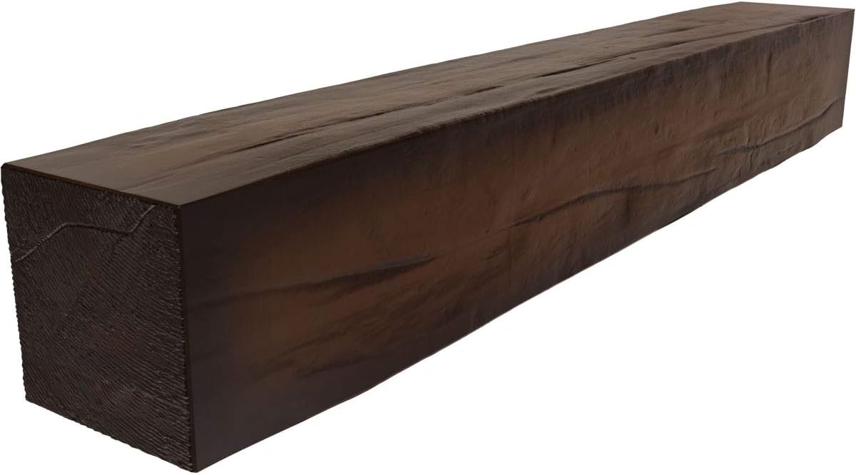 Ekena Millwork MANURW04X04X36ZM Riverwood – Mantel para chimenea de madera sintética, 4 pulgadas de alto x 4 pulgadas de profundidad x 36 pulgadas