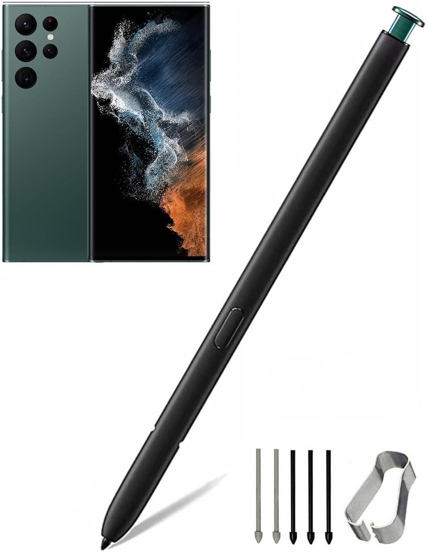 Galaxy S22 – Lápiz capacitivo de repuesto para Samsung Galaxy S22 Ultra 5G Touch, S22 S Pen sin repuesto Bluetooth + puntaspuntas (verde)