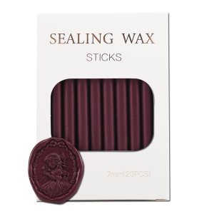 STAMPMASTER – Varillas de cera de sellado de color rojo profundo para sello de cera, 20 varillas de cera para pistola de cera para invitaciones de STAMPMASTER – Varillas de cera de sellado de color rojo profundo para sello de cera, 20 varillas de cera para pistola de cera para invitaciones de