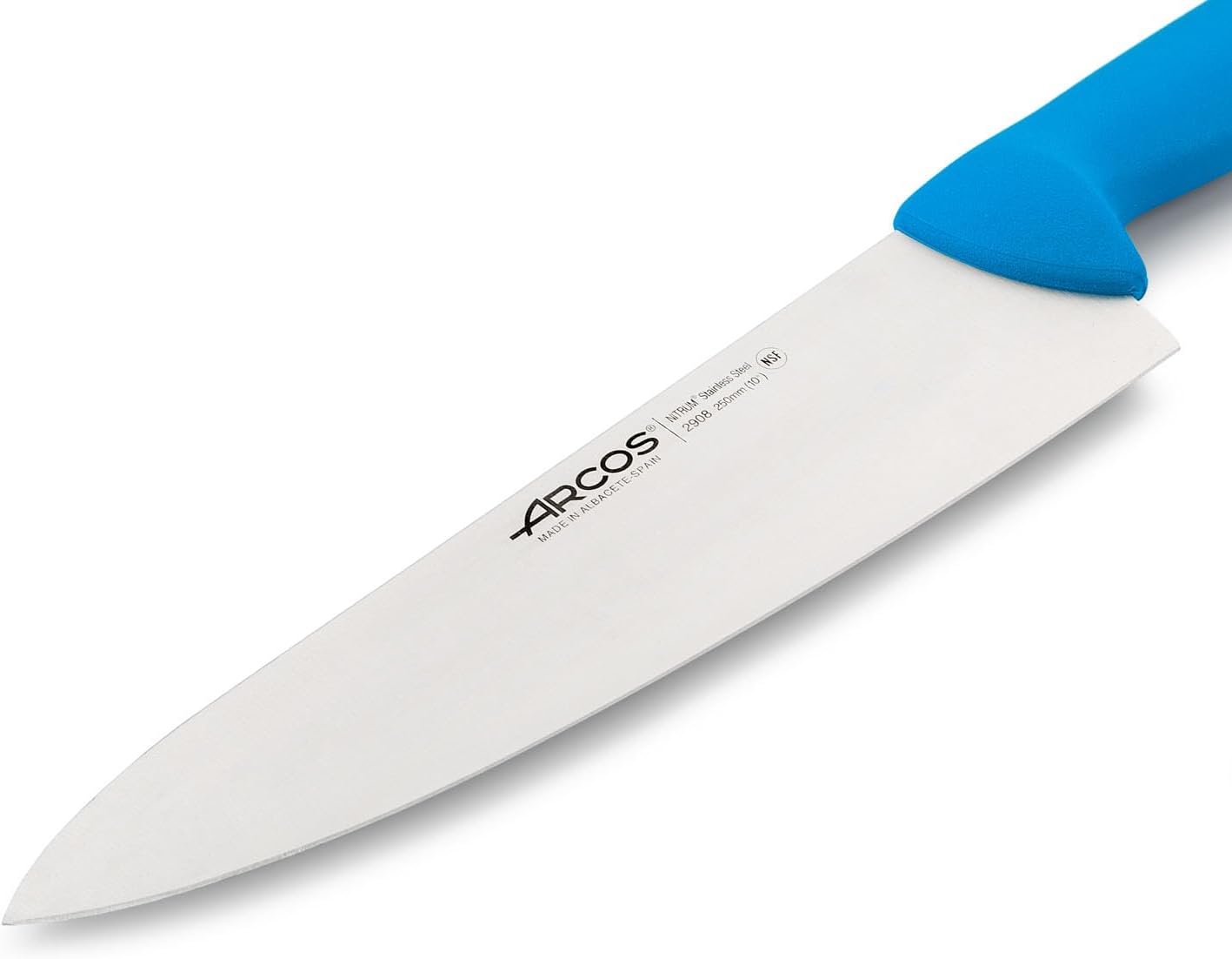 Arcos Cuchillo de chef de acero inoxidable de 10 pulgadas. Cuchillo de cocina profesional multiusos para cortar y limpiar verduras. Mango ergonómico