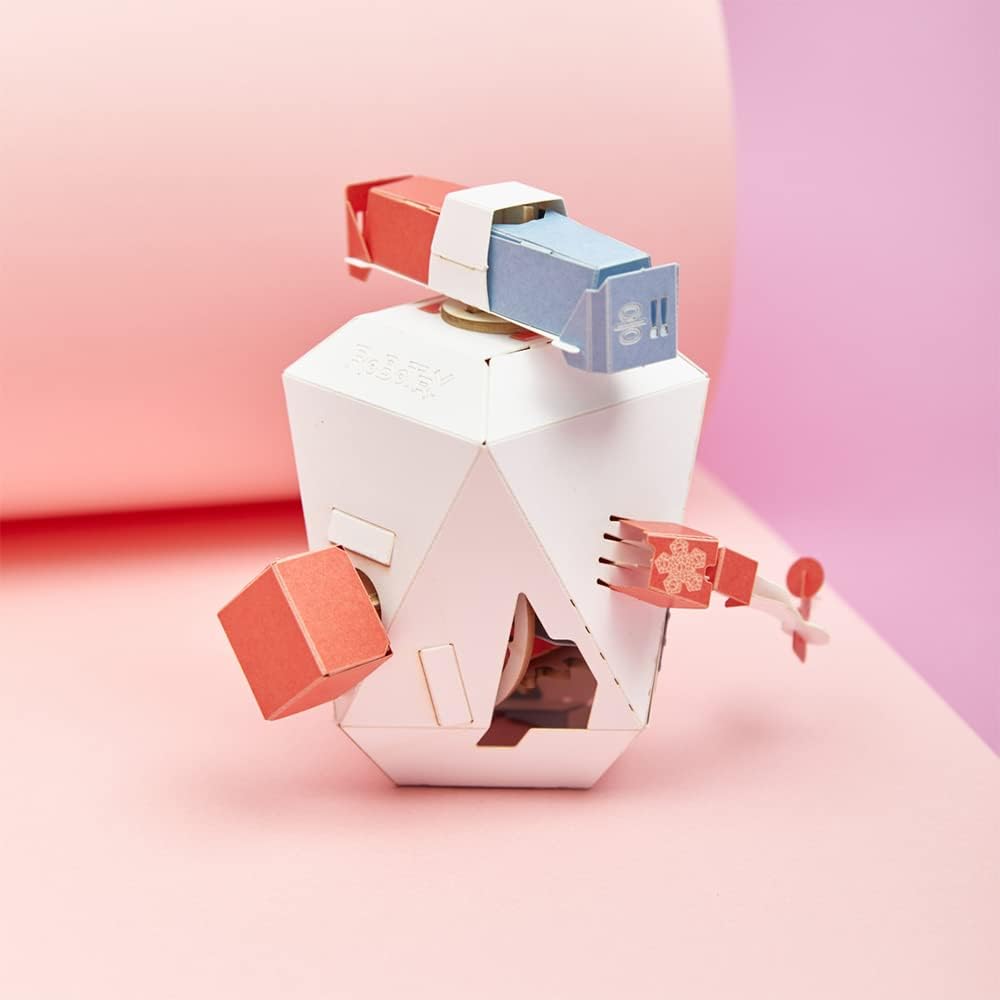 ROBOTRY – Kit de fabricación de robots de papel en movimiento, aprende 5 mecanismos de robot muy básicos (el oficial de policía genial, Poli)