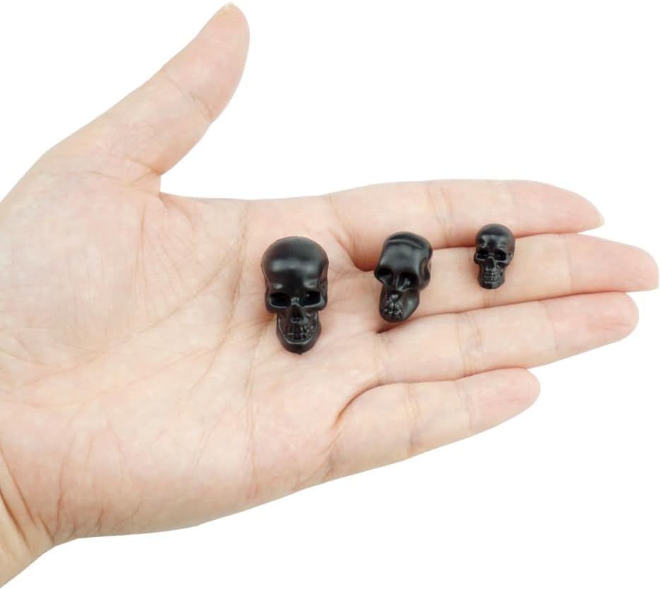40 cabezas de calavera de plástico para decoración de Halloween, para manualidades, bar, hogar, mesa, fiesta, decoración