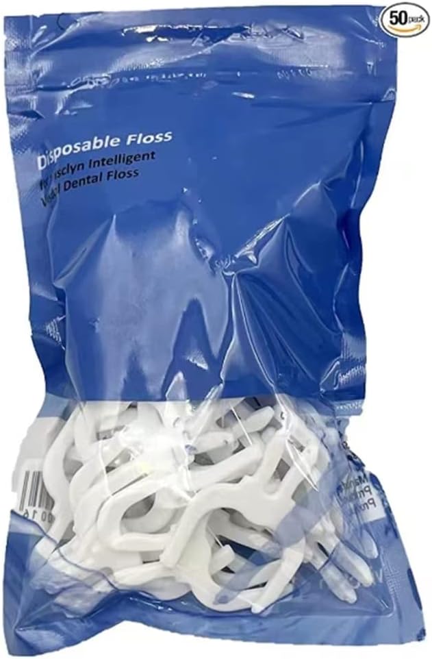 Selecciones de hilo dental desechables para hilo dental inteligente – 50pcsPack – Blanco