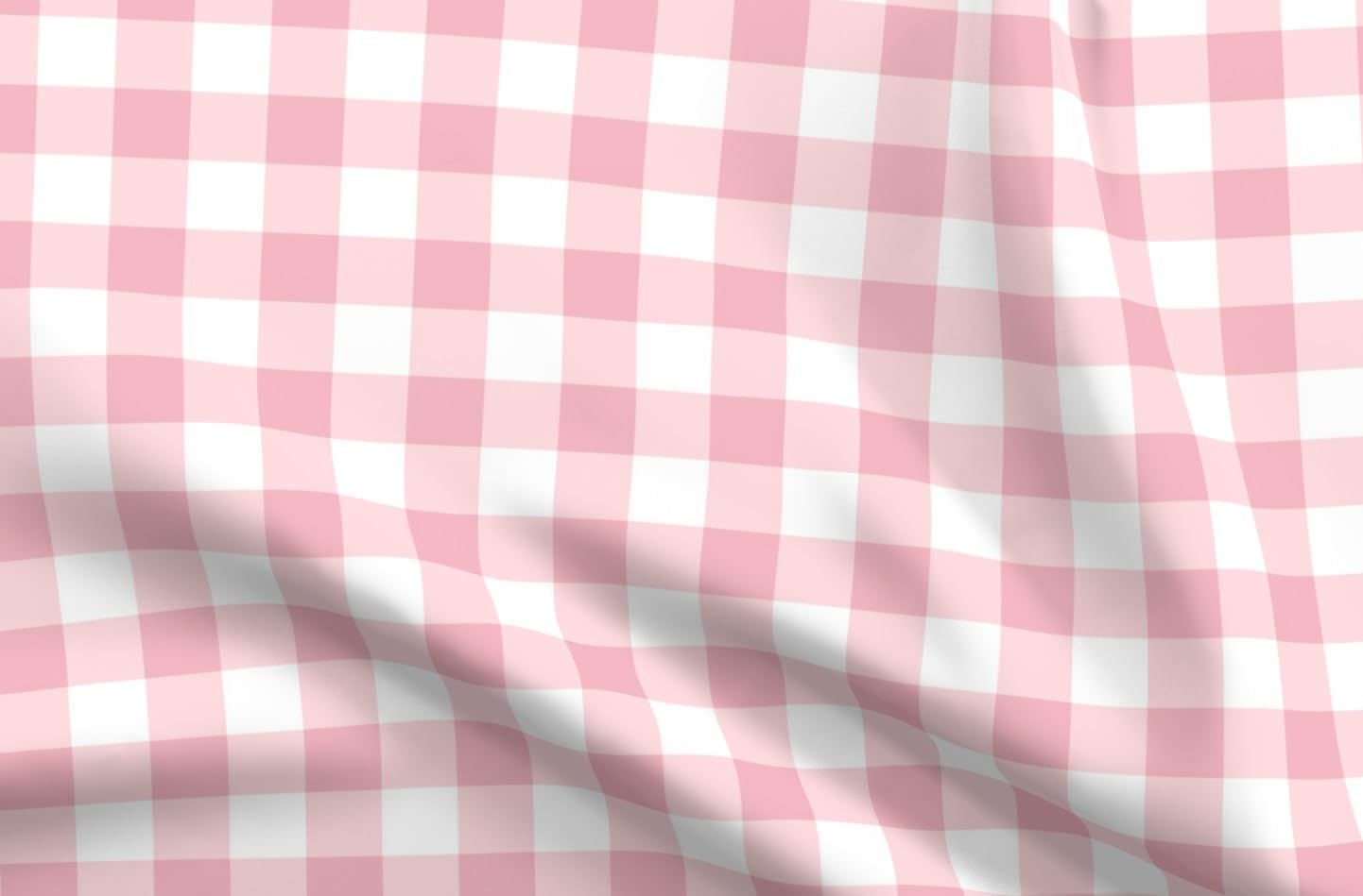 Spoonflower Fabric – Pink Retro Gingham Check Fun Groovy 90 S Tickled Bright Neon Country Printed on Satin Fabric Fat Quarter – Sewing Lining
