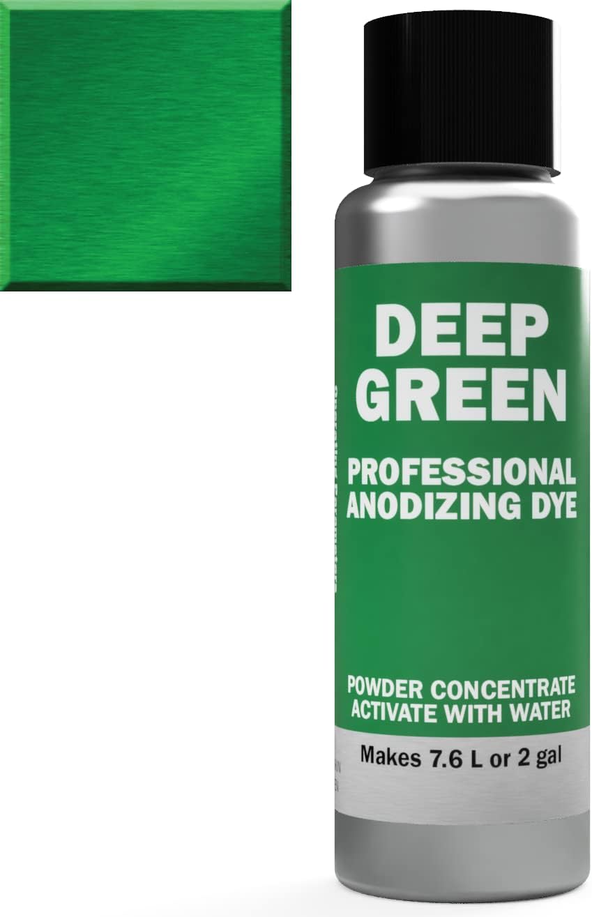 Tintes de pigmento anodizado de aluminio profesional  Green E-AEN  Verde claro a rico  Concentrado en polvo hace 7.6 litros o 2 galones