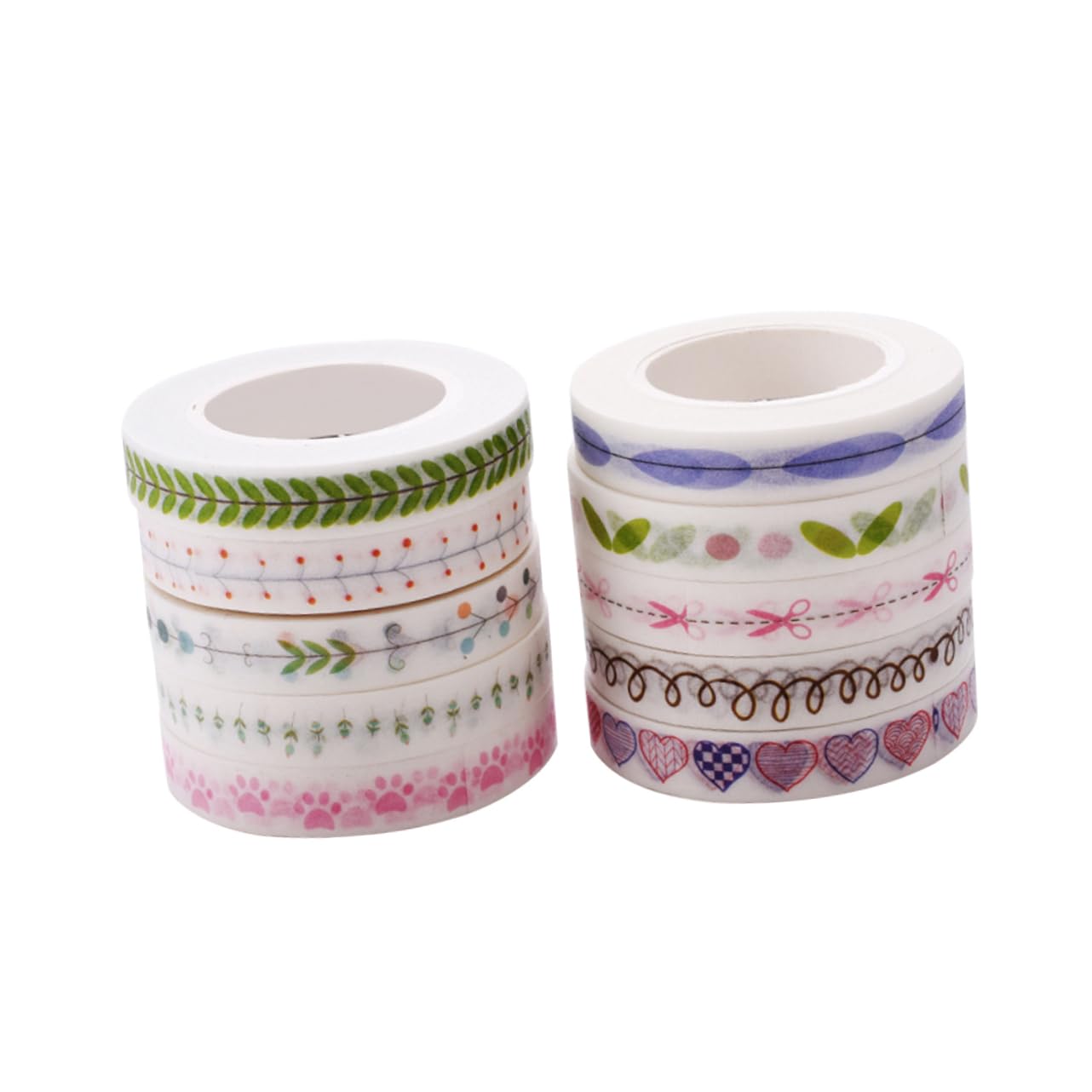 EXCEART 10pcs Cinta Decorativa DIY Washi Tape Washi Cinta adhesiva Cinta Adhesiva Línea División Fresca