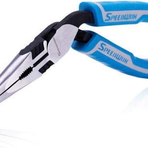 SPEEDWOX Alicates de punta larga de 8 pulgadas reducen el esfuerzo en un 35% Cortadores de alambre de uso múltiple de alta resistencia, corte SPEEDWOX Alicates de punta larga de 8 pulgadas reducen el esfuerzo en un 35% Cortadores de alambre de uso múltiple de alta resistencia, corte