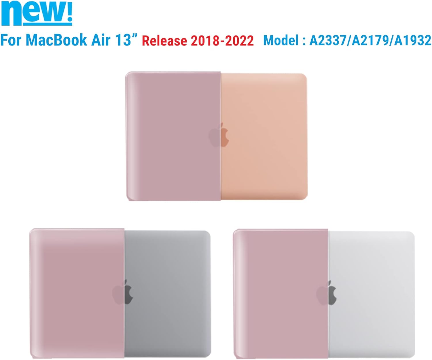 IBENZER – Carcasa rígida para MacBook Air de 13 pulgadas versión 2020, 2019, 2018, A1932, A2179, con funda de teclado para Apple Mac Air 13 Retina