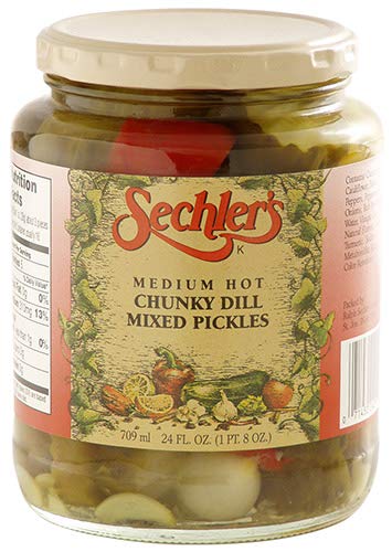 Sechler’s Hot Chunky Dill Mix 24-fl. oz. tarro de vidrio (paquete de 1)