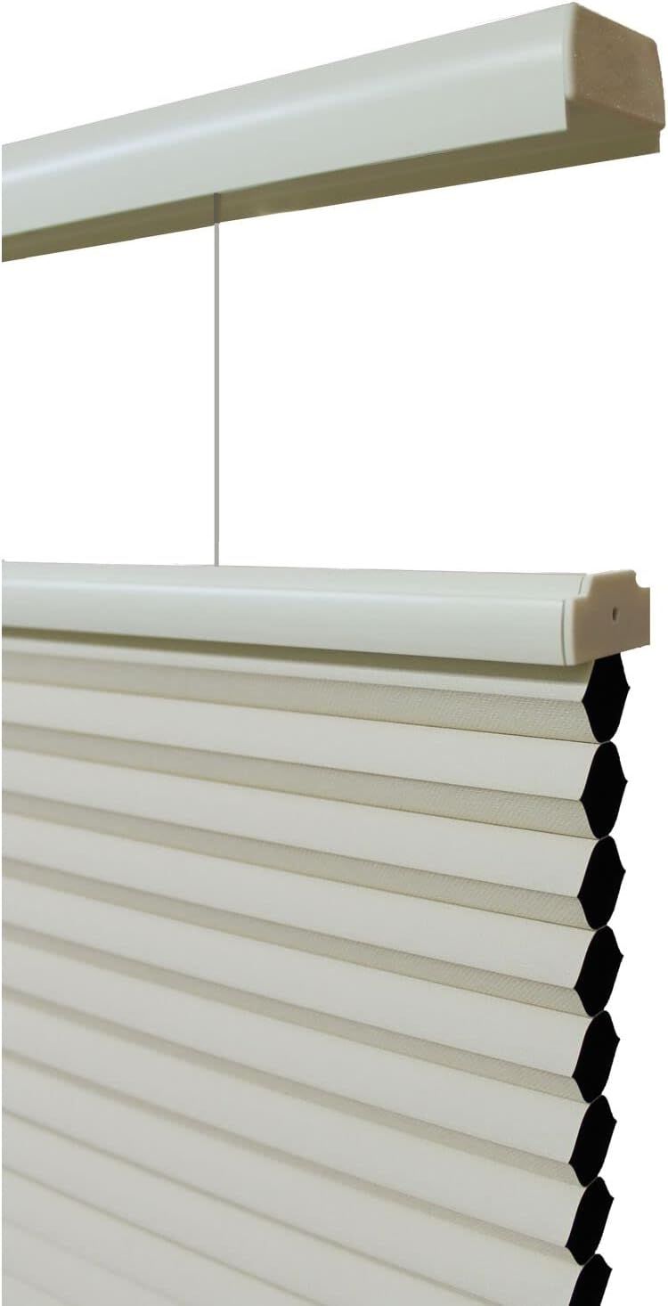 Linen Avenue Persiana opaca celular inalámbrica de arriba hacia arriba de abajo 57 12 pulgadas de ancho x 48 pulgadas de alto, gris oscuro (llega 14