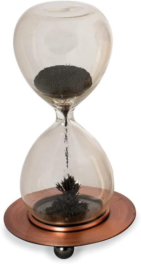 F&T – Escultura magnética de reloj de arena con temporizador de arena