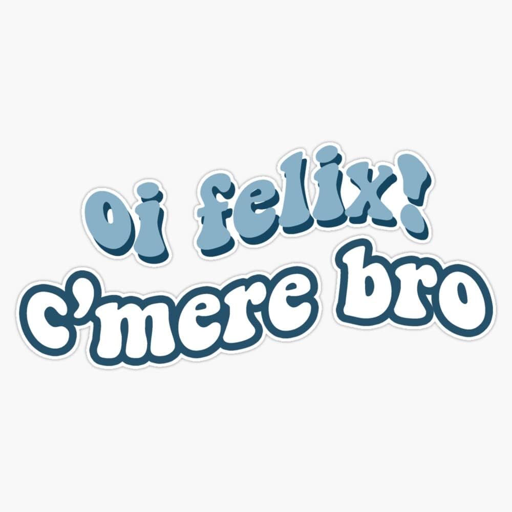 Bangchan oi Felix! c’mere bro – Calcomanía de vinilo para parachoques (5 pulgadas)