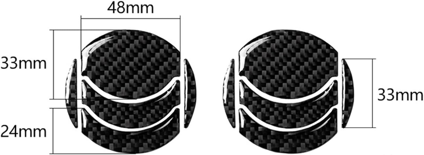Adhesivos decorativos para Nissan 350Z 370Z Z34 2009-2020 de fibra de carbono para interiores, salida de aire, cubierta de ventilación para el