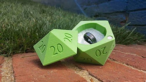 Caja de dados D20 impresa en 3D, caja de anillo *All 20s*