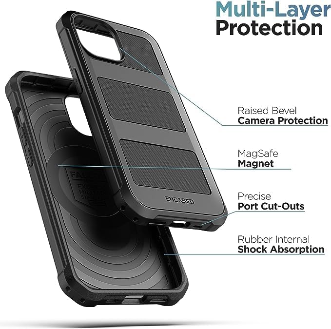Combo de funda de batería 2 en 1 para iPhone 15 Pro – Funda protectora de cuerpo completo con banco de energía extraíble (compatible con MagSafe),