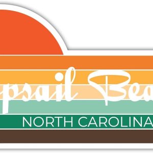 Topsail Beach North Carolina – Imán para nevera (4 x 2.25 pulgadas), diseño estético retro vintage de los años 70 Topsail Beach North Carolina – Imán para nevera (4 x 2.25 pulgadas), diseño estético retro vintage de los años 70