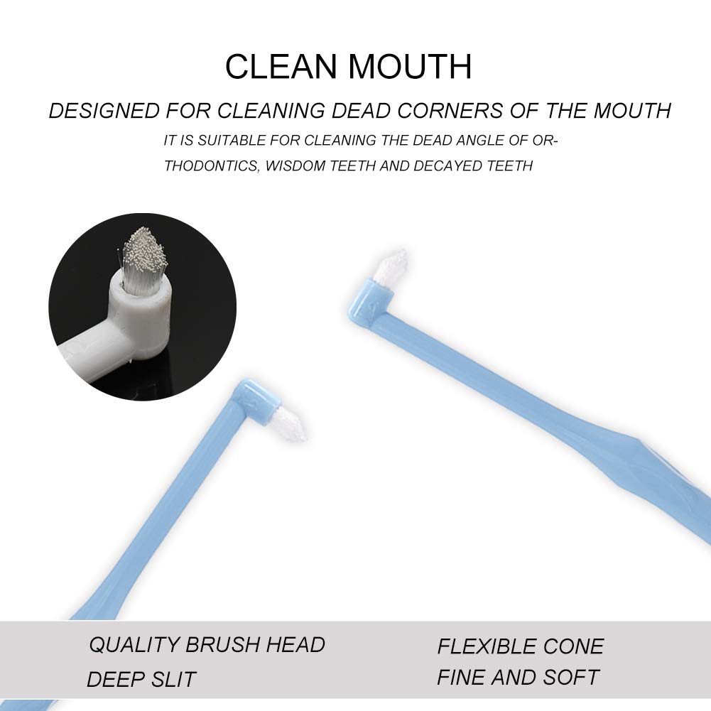 Angzhili 9 cepillos de dientes interespaciales, cepillo de dientes ortodóntico de ortodoncia para zonas difíciles de alcanzar, cepillo de dientes