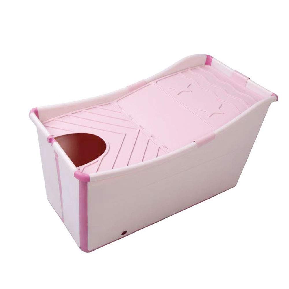 W WEYLAN TEC Bañera plegable grande independiente para adultos pequeños, niños, bebé, color rosa
