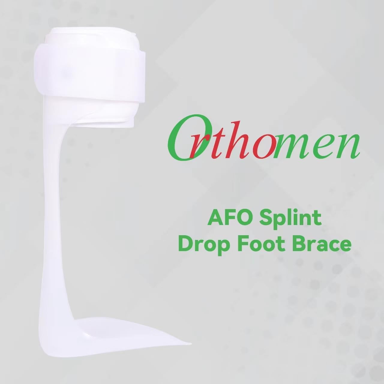 Orthomen – Tobillera ortopédica para pie – Férula AFO – Férula para pie caído (Lizquierda)