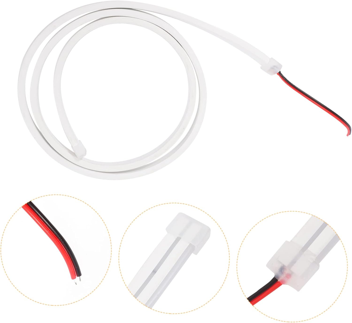 LABRIMP Tiras de luz LED 4 unids LED DIY tira cortable DC neón para luces de arte letreros de arte flexible decorativo V luz pared LED tira de luz