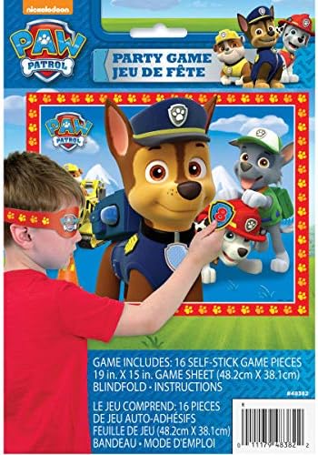 El paquete de suministros para fiesta de cumpleaños de Paw Patrol incluye juego de fiesta para 16 y 16 máscaras de papel de fiesta