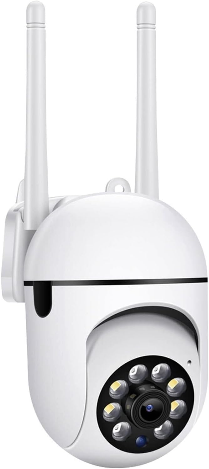 Cámaras de seguridad para exteriores, con detección de movimiento, audio de 2 vías, almacenamiento de 128 GB, WiFi de 2.4 GHz, visión nocturna a