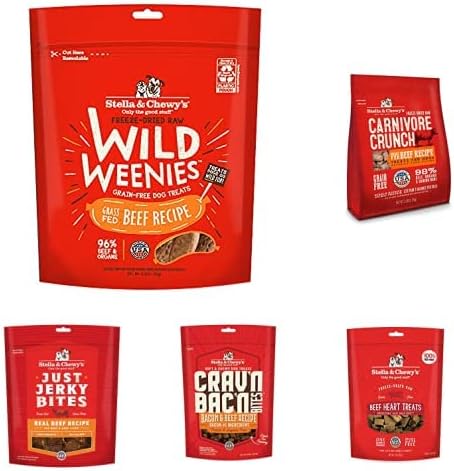 Stella & Chewy’s Golosinas de carne, paquete grande de 5 artículos (proteína animal individual)