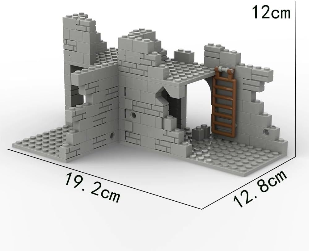 SAYN – Edificios militares de escena militar de la Segunda Guerra Mundial, 171 piezas de la Segunda Guerra Mundial Ruinas de Fortaleza Militar