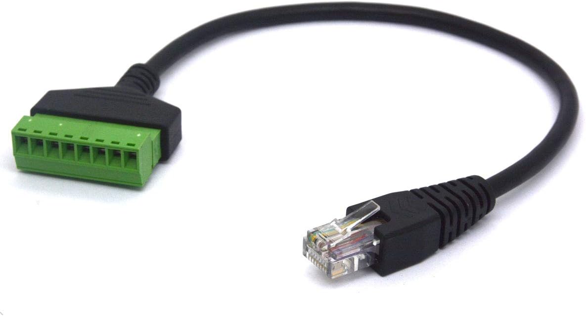 Terminal de tornillo RJ45, conector macho Ethernet RJ45 a tornillo de 8 pines, adaptador de bloque de terminales, conector de cable de extensión