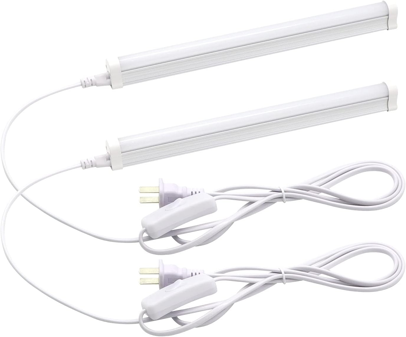 Striplight Lámpara LED para tienda, 12 pulgadas, 5 W, 580 lm, cubierta esmerilada, 6500 K, tubo de luz integrado T5, salida alta, blanco más