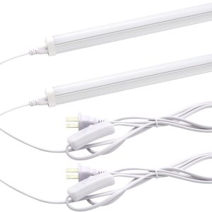 Striplight Lámpara LED para tienda, 12 pulgadas, 5 W, 580 lm, cubierta esmerilada, 6500 K, tubo de luz integrado T5, salida alta, blanco más Striplight Lámpara LED para tienda, 12 pulgadas, 5 W, 580 lm, cubierta esmerilada, 6500 K, tubo de luz integrado T5, salida alta, blanco más