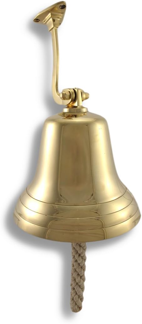Campana de barman montada en la pared de latón macizo