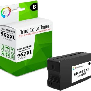 TCT Cartucho de tinta de repuesto prémium compatible para impresoras HP 962XL 3JA03AN negro de alto rendimiento funciona con impresoras HP OfficeJet TCT Cartucho de tinta de repuesto prémium compatible para impresoras HP 962XL 3JA03AN negro de alto rendimiento funciona con impresoras HP OfficeJet