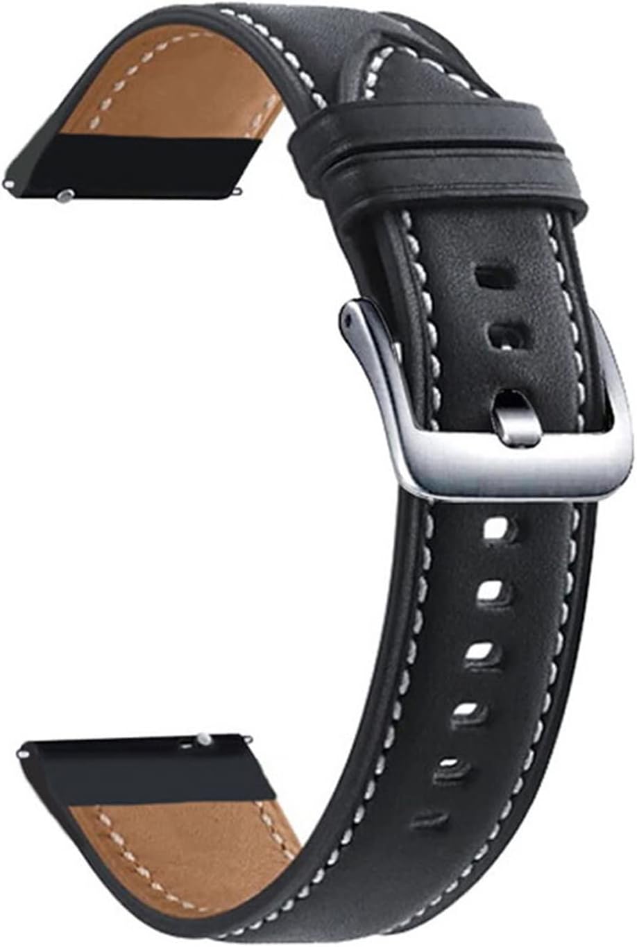 GANYUU Correa de cuero de 22 de 0.787in para Samsung Galaxy Watch 3 41 de 1.772in y 1.654in para Huawei Watch 3 GT2 de 1.811in Pro (color marrón,