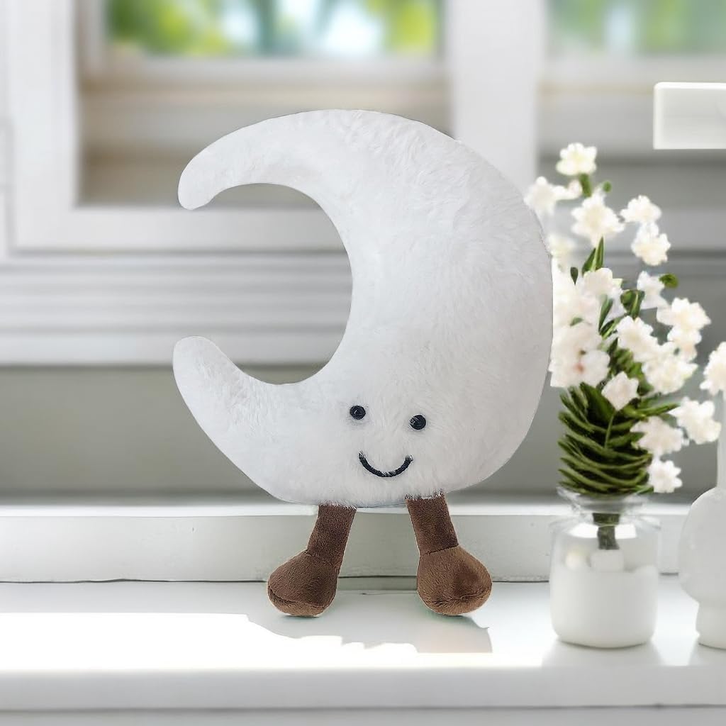 New Moon Sunshine – Almohada de peluche con linda sonrisa y diversión, juguete de peluche suave para regalo de cumpleaños de niños (A)