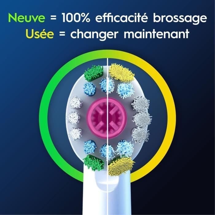 Oral-B Pro 3D – Cabezal de cepillo de dientes eléctrico, cerdas en forma de X y taza de pulido única para blanquear los dientes y eliminar manchas