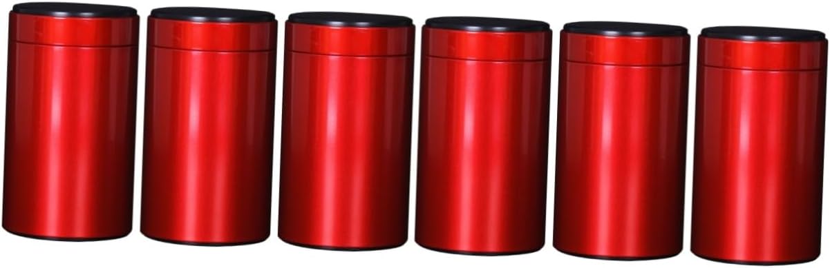 EXCEART 6 unidades de tarros de almacenamiento de alimentos, contenedor de harina, latas decorativas, latas de condimentos portátiles, latas de