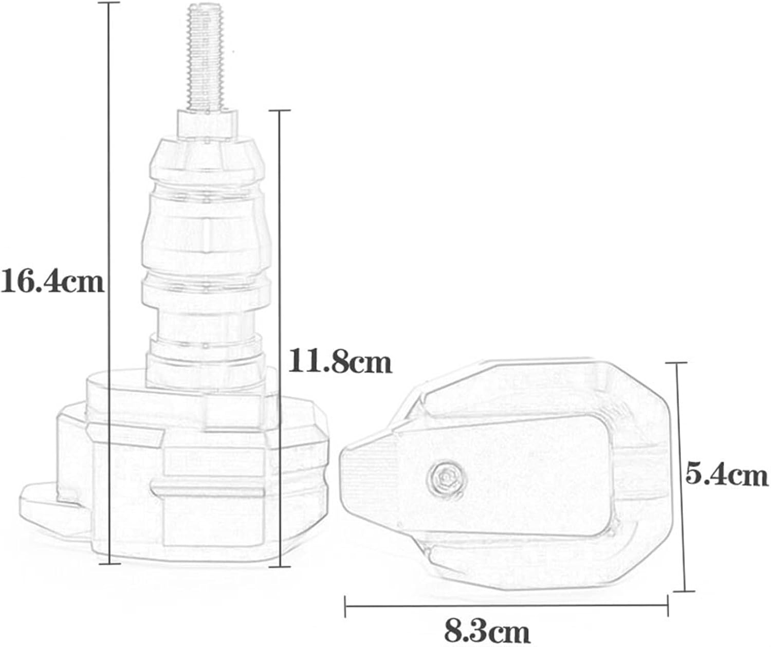 ARMERI for MT-03 MT-25 YZF R3 R25 Motorcycle Falling Protection Frame Slider Anti Crash Pad with Logo Regulator (Color  MT-03 Titanium)