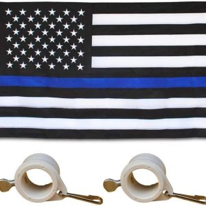 Premium 4×6 Embroidered Sewn USA Thin Line Nylon Flag 4’x6′ w 2 Flag Clips Premium 4×6 Embroidered Sewn USA Thin Line Nylon Flag 4’x6′ w 2 Flag Clips