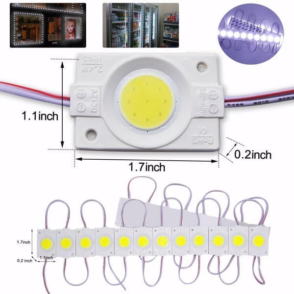 Flulep Lámpara brillante DC 12V de la cartelera del club de la luz de tira IP65 del módulo 1 LED de la MAZORCA