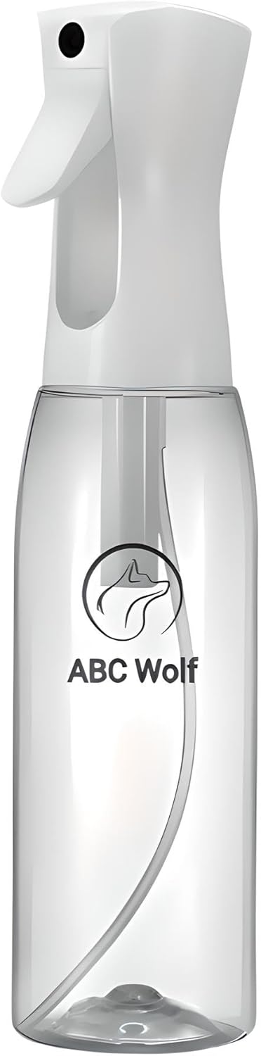 Botella de spray de agua continua blanca de 17 oz (16.9 fl oz) para peinar el cabello y desenredar el rociador de plantas